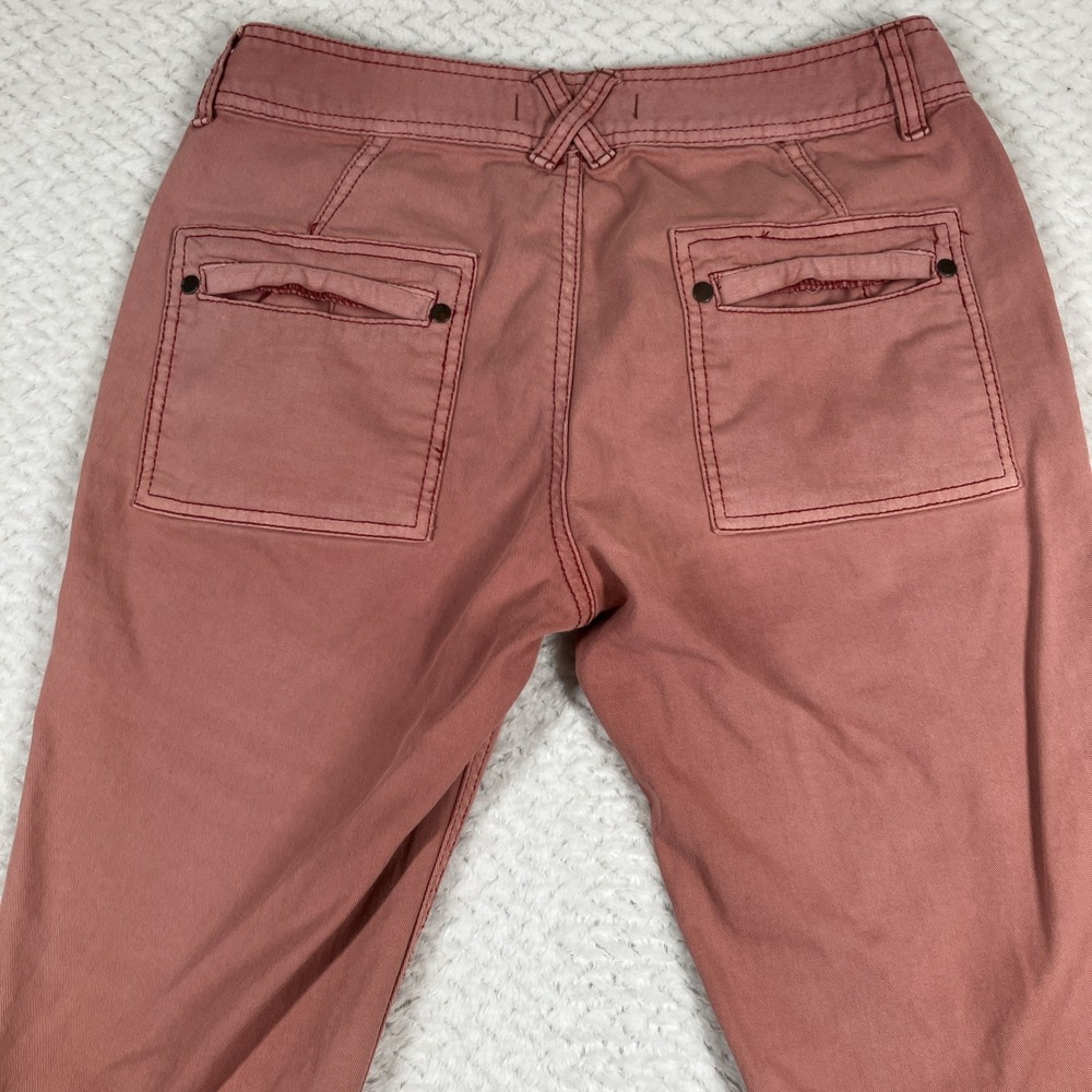 Free People Women 27 Pants Pink Straight Cargo Boho - Picture 5 of 7